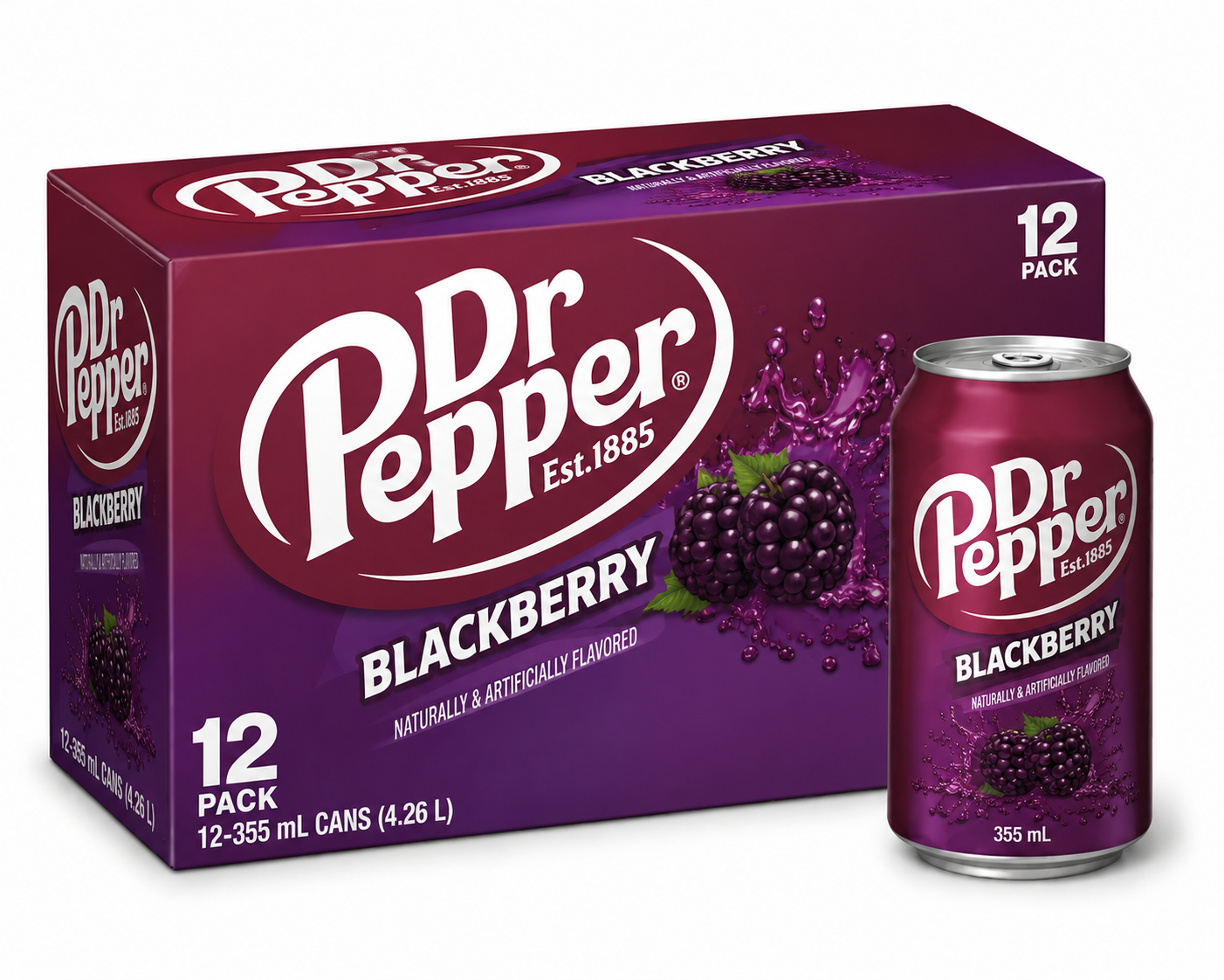 12 x 355ml | Dr Pepper | Blackberry