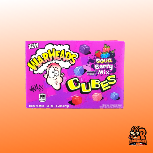 12x99g Warheads Sour Berry Cubes Mix