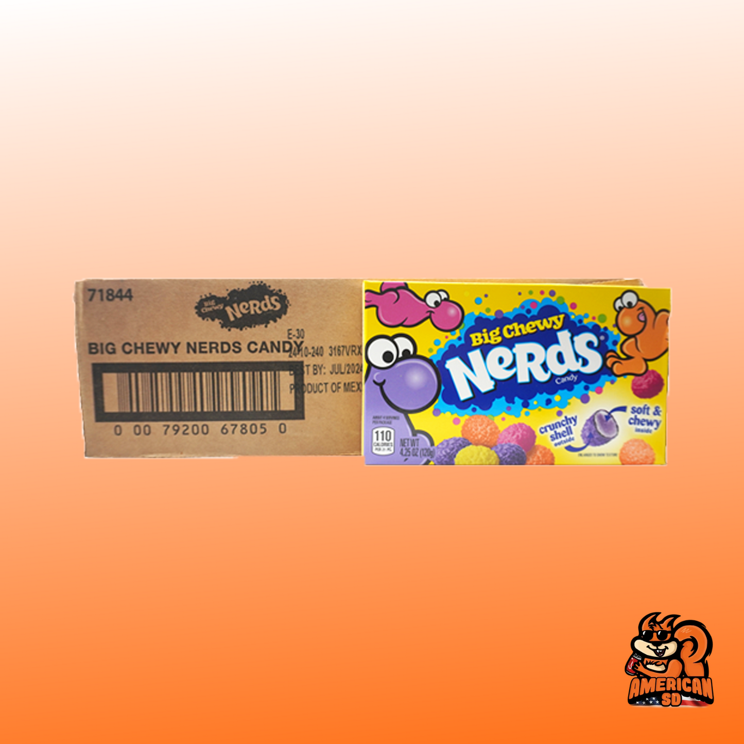 12 x 120gr | Nerds | Big Chewy Candy Video Box
