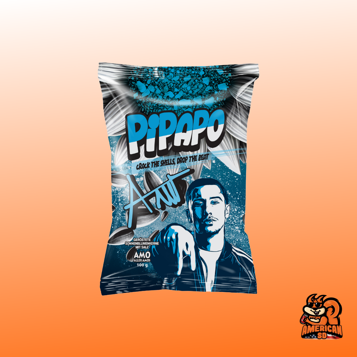 PIPAPO - AMO Sonnenblumenkerne - Salted Blue 100g