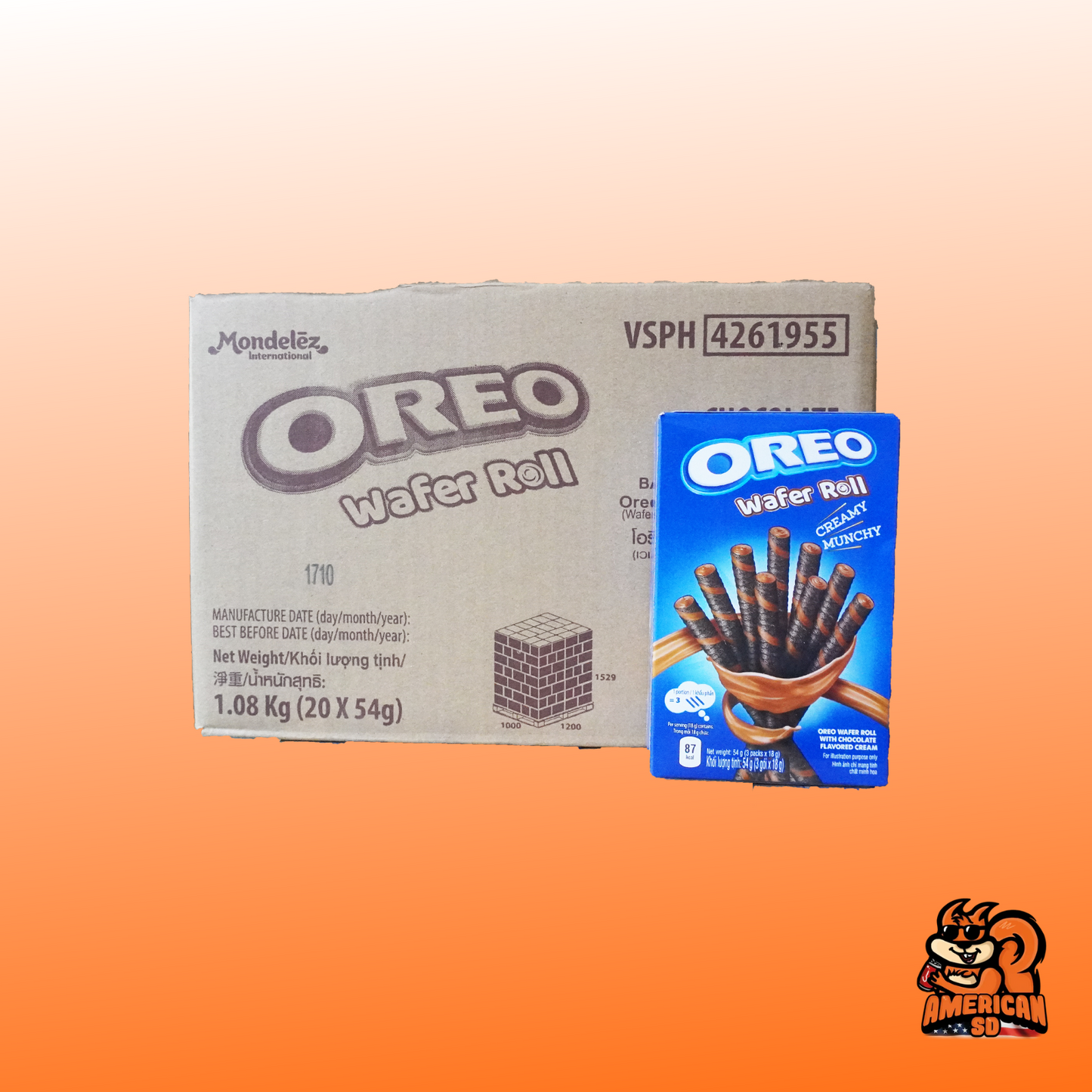 20 x 54g | Oreo Wafer Roll | Chocolate