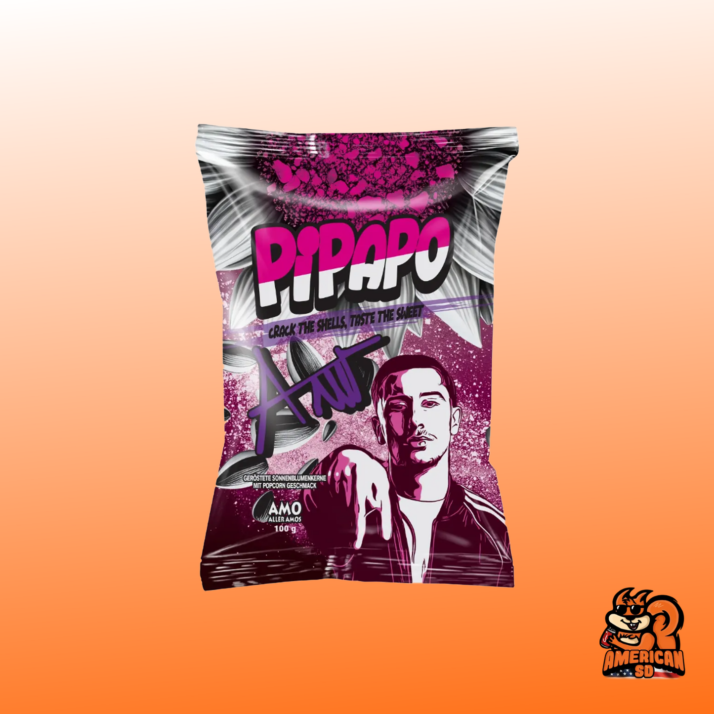 PIPAPO - AMO Sonnenblumenkerne - Popcorn 100g